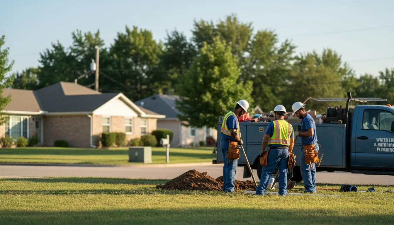 Residential water line and bathroom plumbing service in New Knoxville, OH